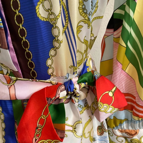 Women’s Size Small Zara Multicolor Chain Pattern Mini Dress - Picture 4 of 8